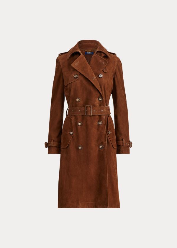 Women's Polo Ralph Lauren Suede Trench Coat | 791320UBS